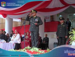 Dandim 1418 Mamuju Pimpin Upacara Penurunan Bendera HUT Ke-79 Kemerdekaan RI