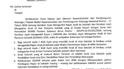SE Bupati Mamuju Nomor 400.9/II/VI/2026