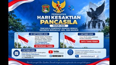 Kibarkan Bendera Merah Putih pada Hari Kesaktian Pancasila