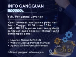Info Gangguan Jaringan Lingkup Pemkab Mamuju