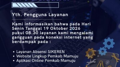 Info Gangguan Jaringan Lingkup Pemkab Mamuju
